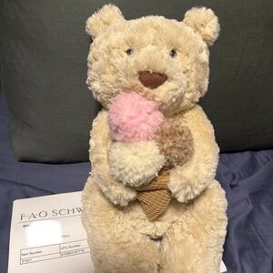 Jellycat Oatus Bear with ice cream